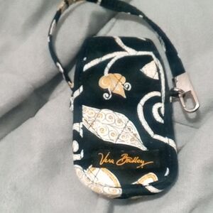 Vera Bradley Black and Gold Wristlet